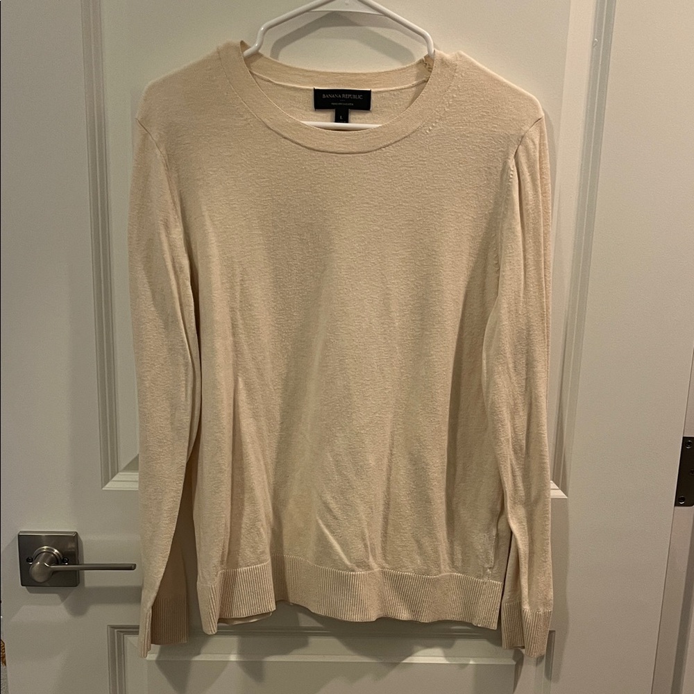 Banana Republic Cream Knit Sweater